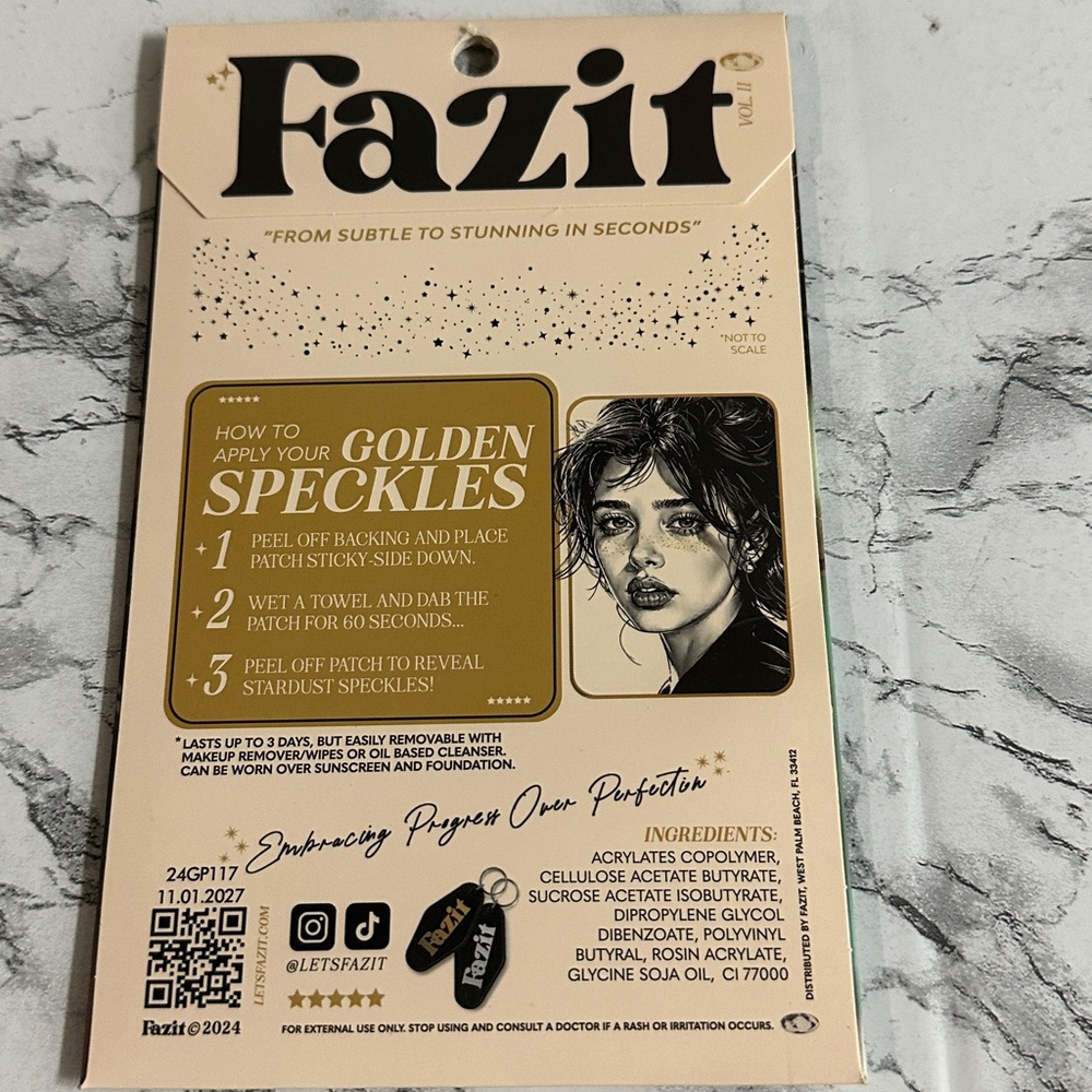 Fazit Gold Glitter Freckle Makeup Patches - Picture 11 of 11